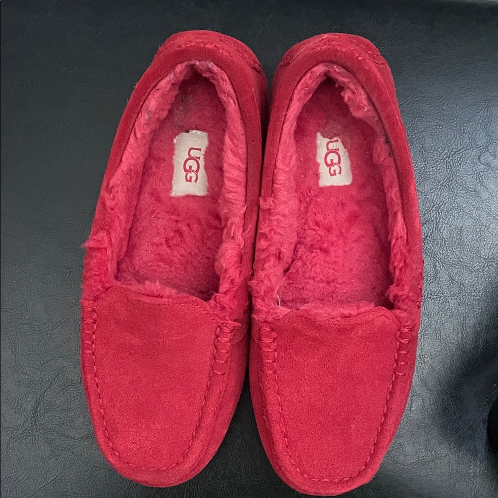 UGG Vibrant Red Suede Loafers